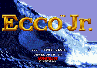 Ecco Jr. title screen for Sega Mega Drive